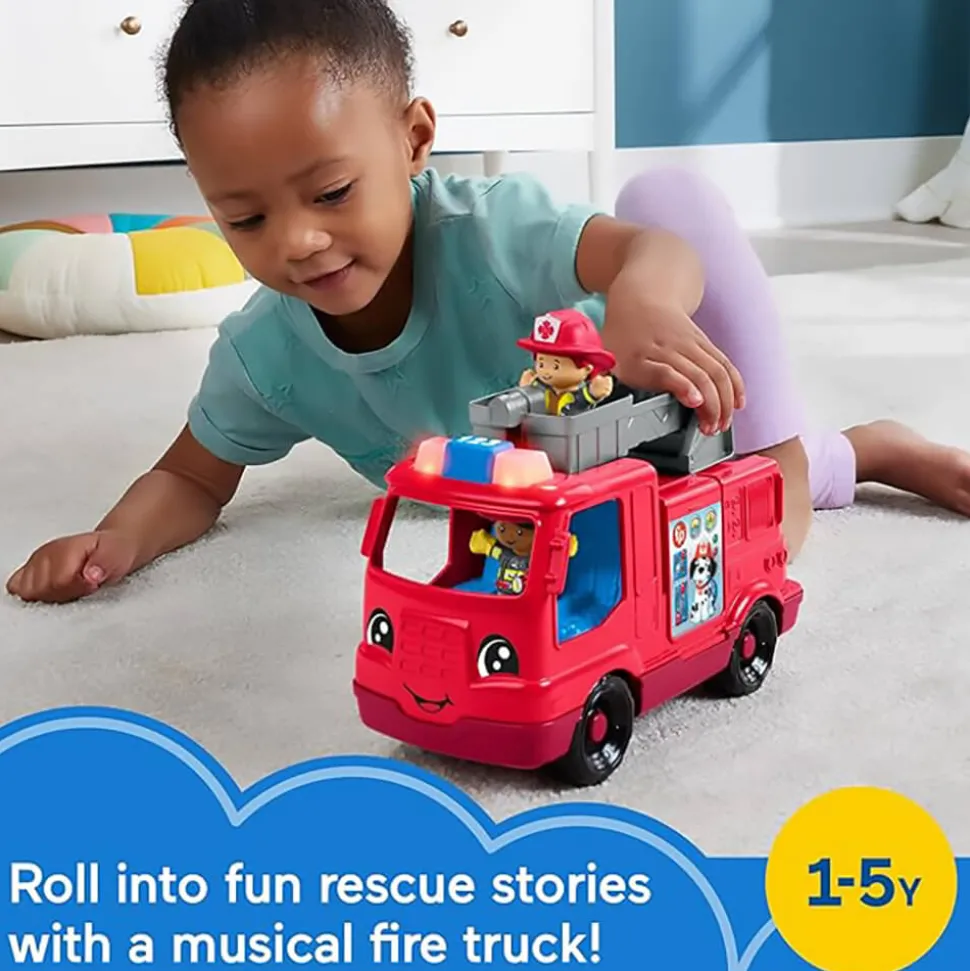 Fisher-Price Little People Fire Truck Musical Toddler Toy With Lights