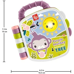 Fisher-Price Purple Monkey Musical Storybook Toy For Baby&Toddler Wi