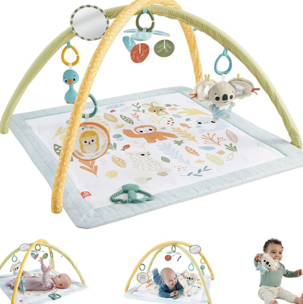 Fisher-Price Simply Senses Newborn Gym Baby Activity Mat with 6 Sensor