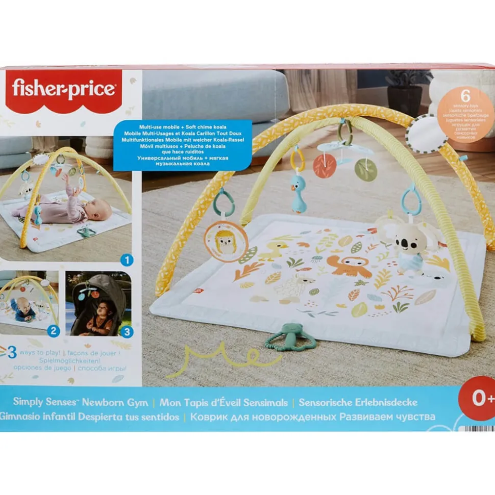 Fisher-Price Simply Senses Newborn Gym Baby Activity Mat with 6 Sensor