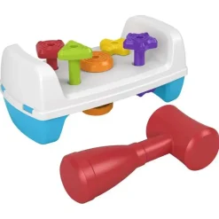 Fisher-Price Tap&Turn Bench Pretend Tools 2-Sided Toy For Infants An
