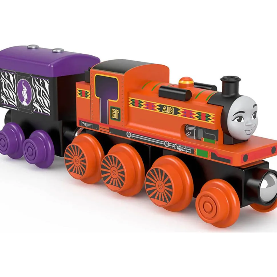 Fisher-Price Thomas&Friends Wooden Railway Nia Engine and Cargo Car