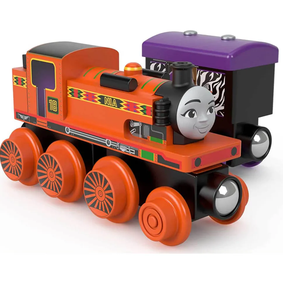 Fisher-Price Thomas&Friends Wooden Railway Nia Engine and Cargo Car