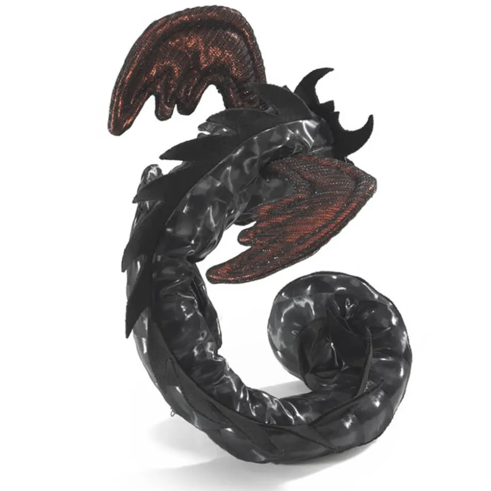 Folkmanis Midnight Dragon Wristlet Finger Puppet