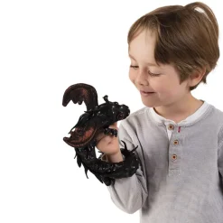 Folkmanis Midnight Dragon Wristlet Finger Puppet
