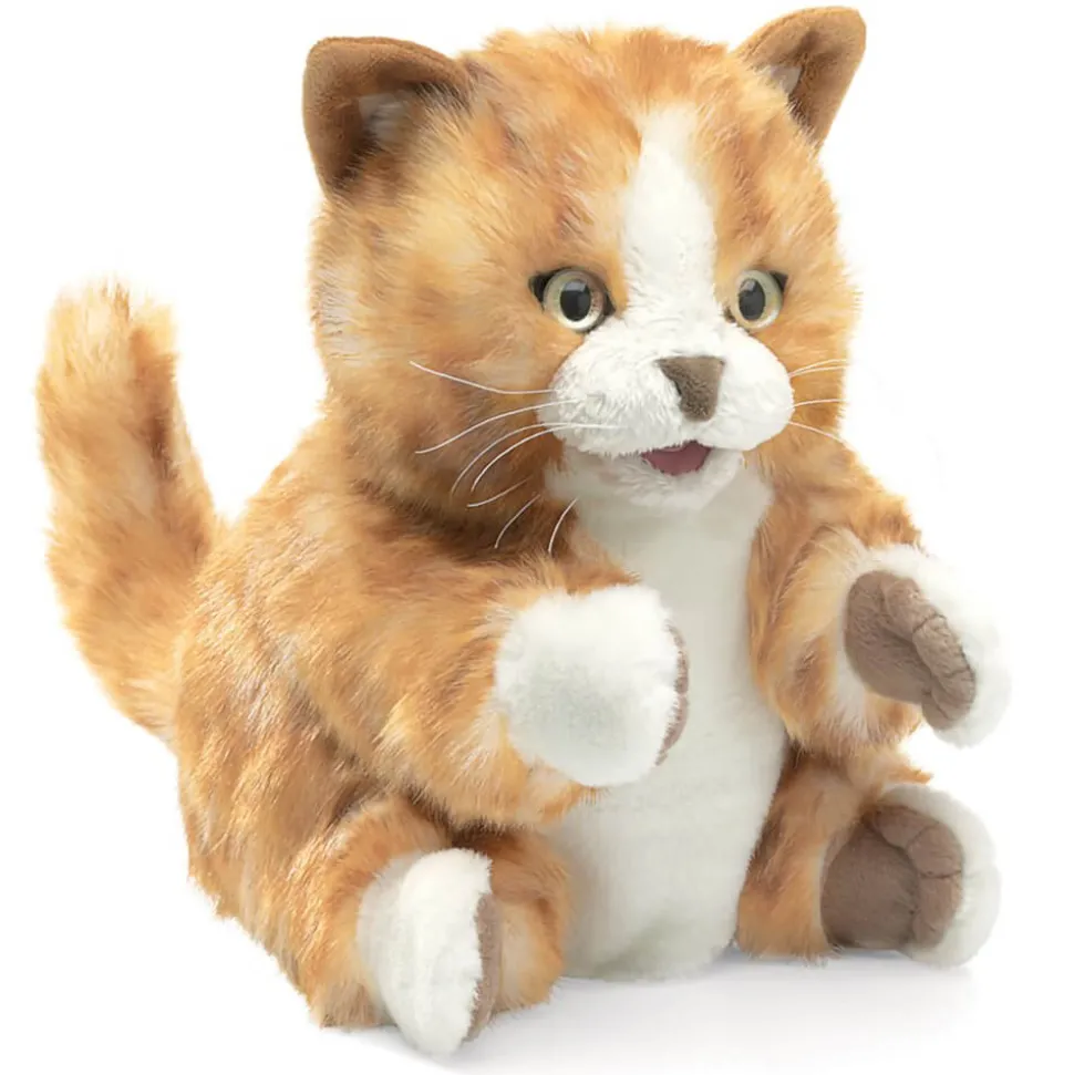 Folkmanis Orange Tabby Kitten Hand Puppet