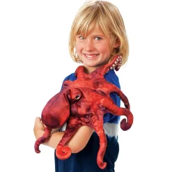 Folkmanis Red Octopus Hand Puppet