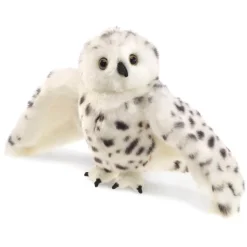 Folkmanis Snowy Owl Turning Head Puppet