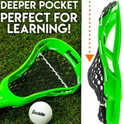 Franklin 32" Youth Lacrosse Two Stick and Ball Set (Green)