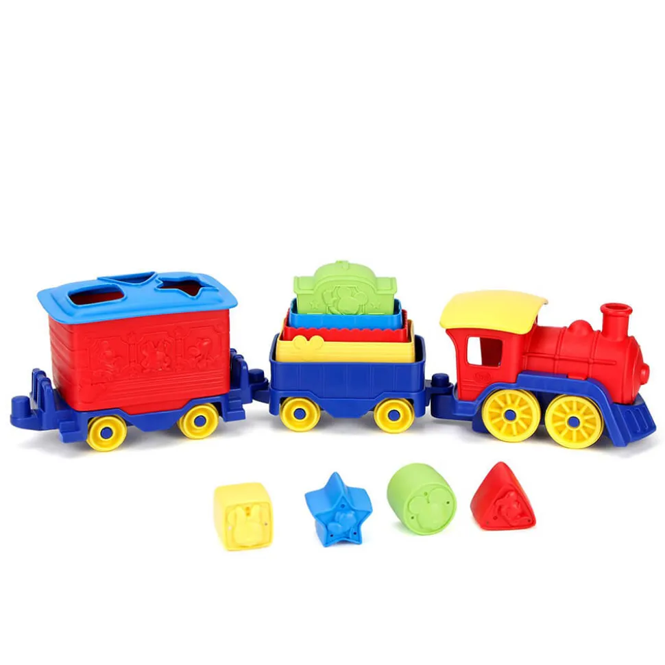 Green Toys Disney Mickey Mouse&Friends Stack&Sort Train Set