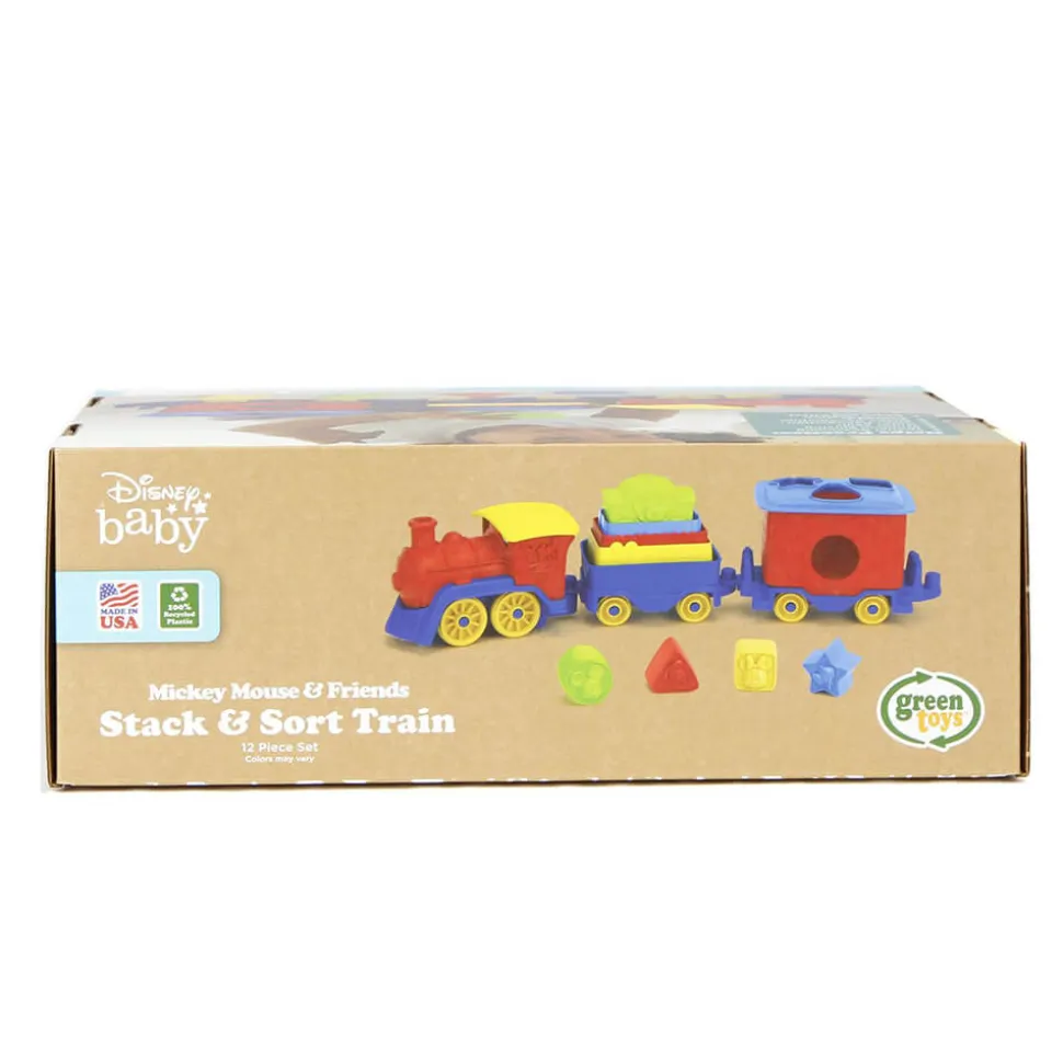 Green Toys Disney Mickey Mouse&Friends Stack&Sort Train Set