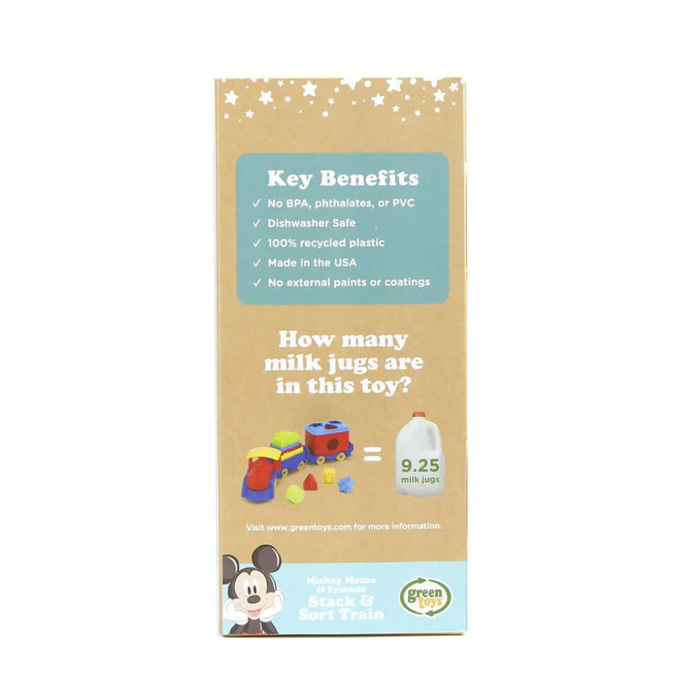 Green Toys Disney Mickey Mouse&Friends Stack&Sort Train Set