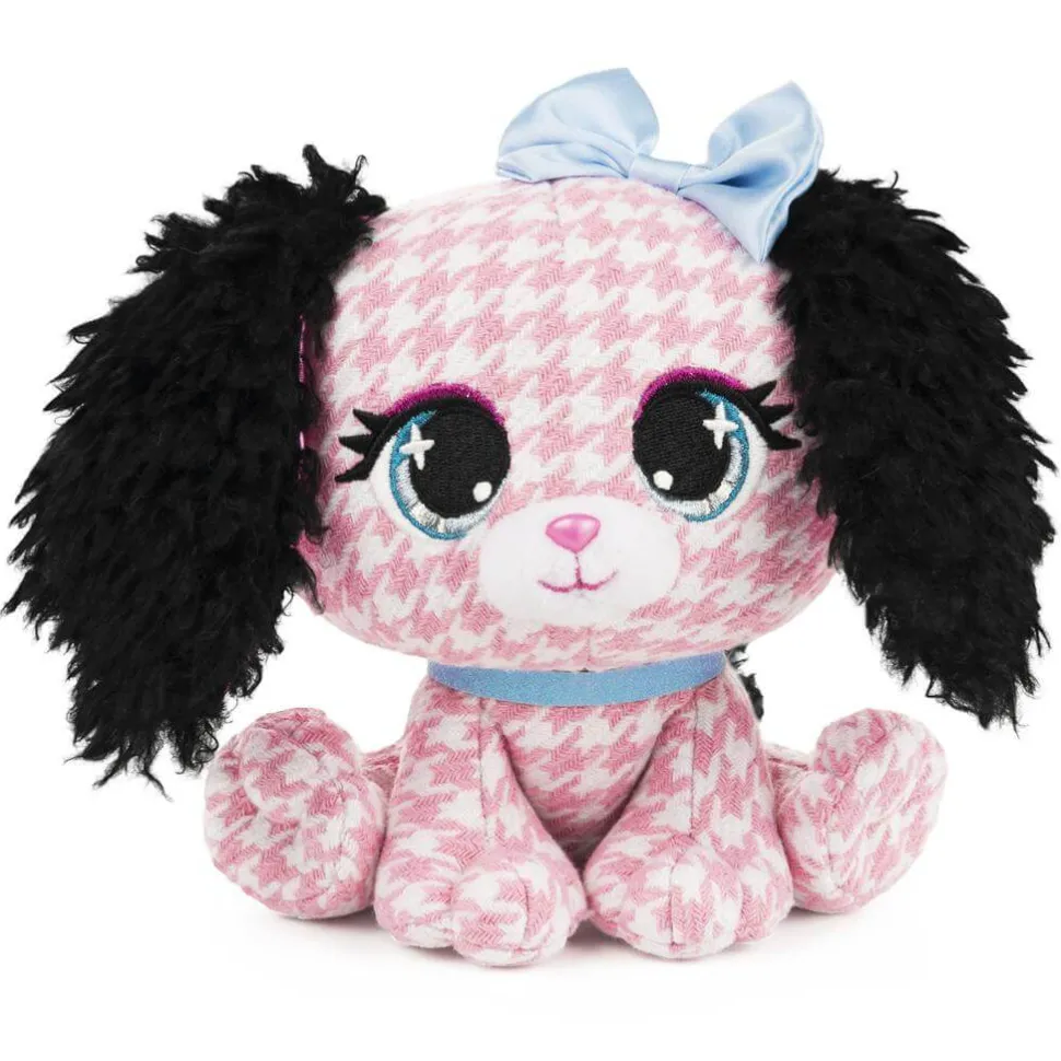 Gund P.Lushes Pets Cala Bassethound 6 Inch Pink Plaid Plush