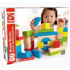 Hape 50 Piece Maple Blocks Set