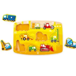 Hape Construction 9-Piece Peg Puzzle