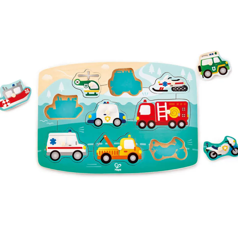 Hape Emergency Peg Puzzle with 9 Pieces