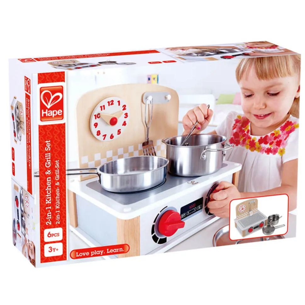 Hape 2-in-1 Kitchen&Grill Set