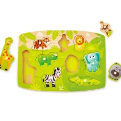 Hape Jungle Peg Puzzle with 9 Pieces