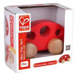 Hape Wooden Red Minivan Toy Vehicle