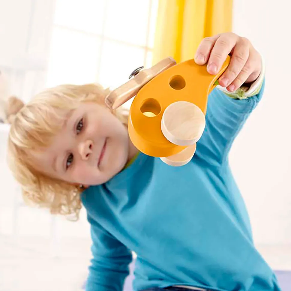 Hape Yellow Wooden Little Copter Toy