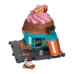 Hot Wheels City Track Ice Cream Shop Playset