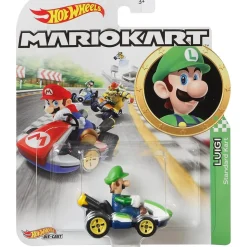 Hot Wheels Mario Kart Luigi Standard Kart Vehicle