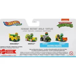Hot Wheels RacerVerse Teenage Mutant Ninja Turtles 4-Pack Diecast Vehi