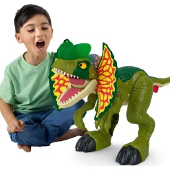 Imaginext Jurassic World Thrash Attack Dilophosaurus Dinosaur Figure
