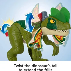 Imaginext Jurassic World Thrash Attack Dilophosaurus Dinosaur Figure