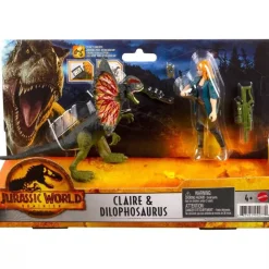 Jurassic World Dominion Claire&Dilophosaurus Dinosaur Figure Pack