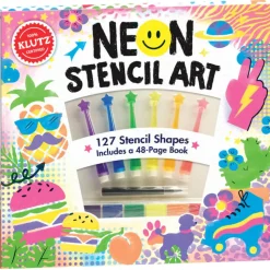 Klutz Neon Stencil Art Book&Activity Kit