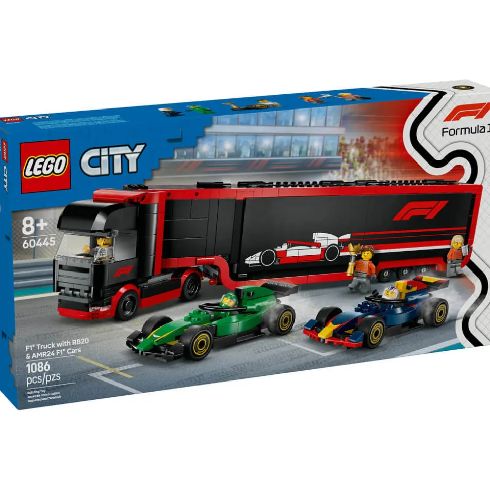 LEGO® City F1 Truck with RB20&AMR24 F1 Cars Building Kit 60445