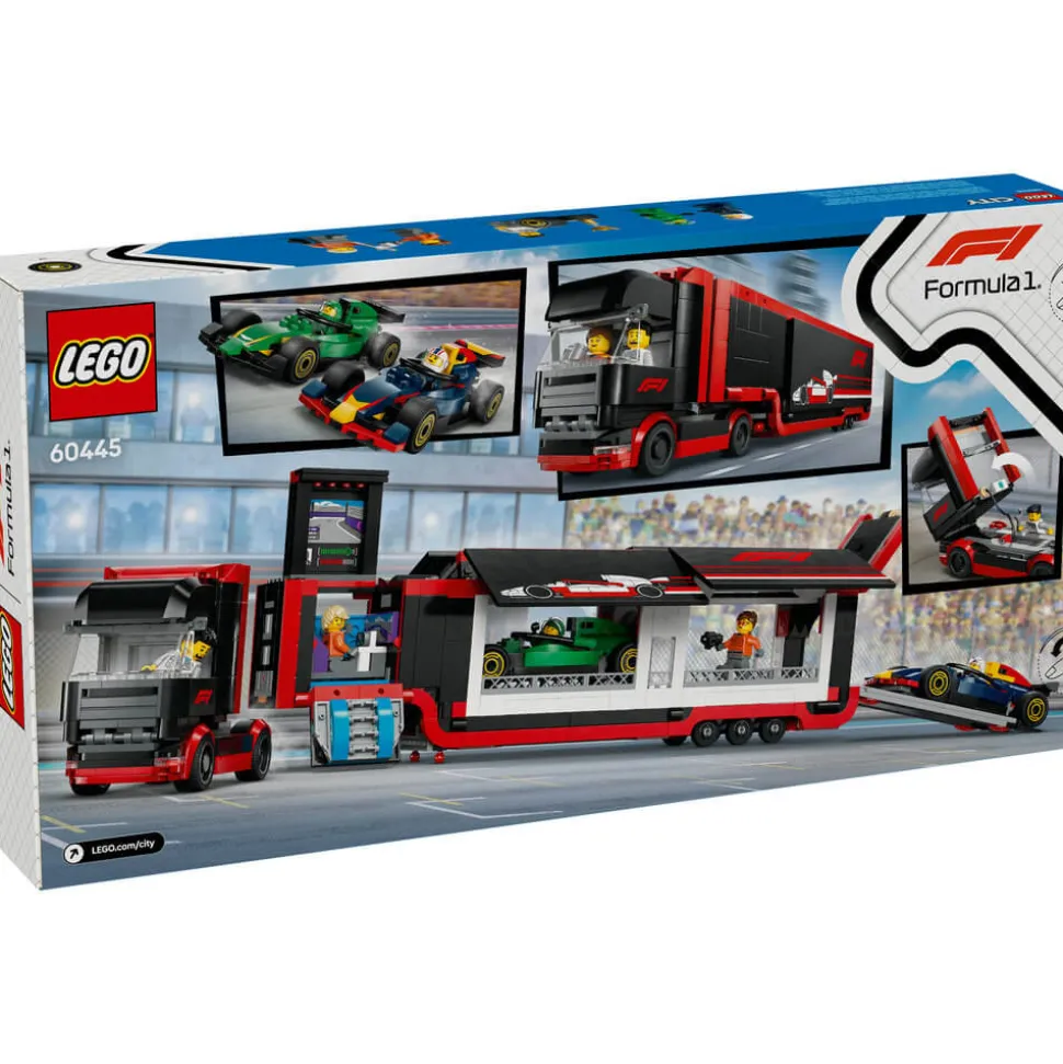LEGO® City F1 Truck with RB20&AMR24 F1 Cars Building Kit 60445