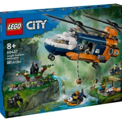 LEGO® City Jungle Explorer Helicopter at Base Camp 881 Piece Building Set (60437)