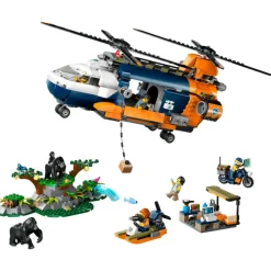 LEGO® City Jungle Explorer Helicopter at Base Camp 881 Piece Building Set (60437)
