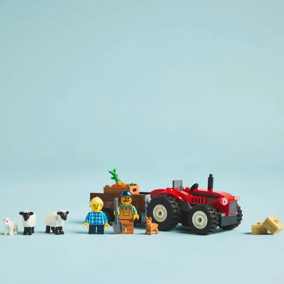 LEGO® City Red Farm Tractor with Trailer&Sheep Building Kit 60461