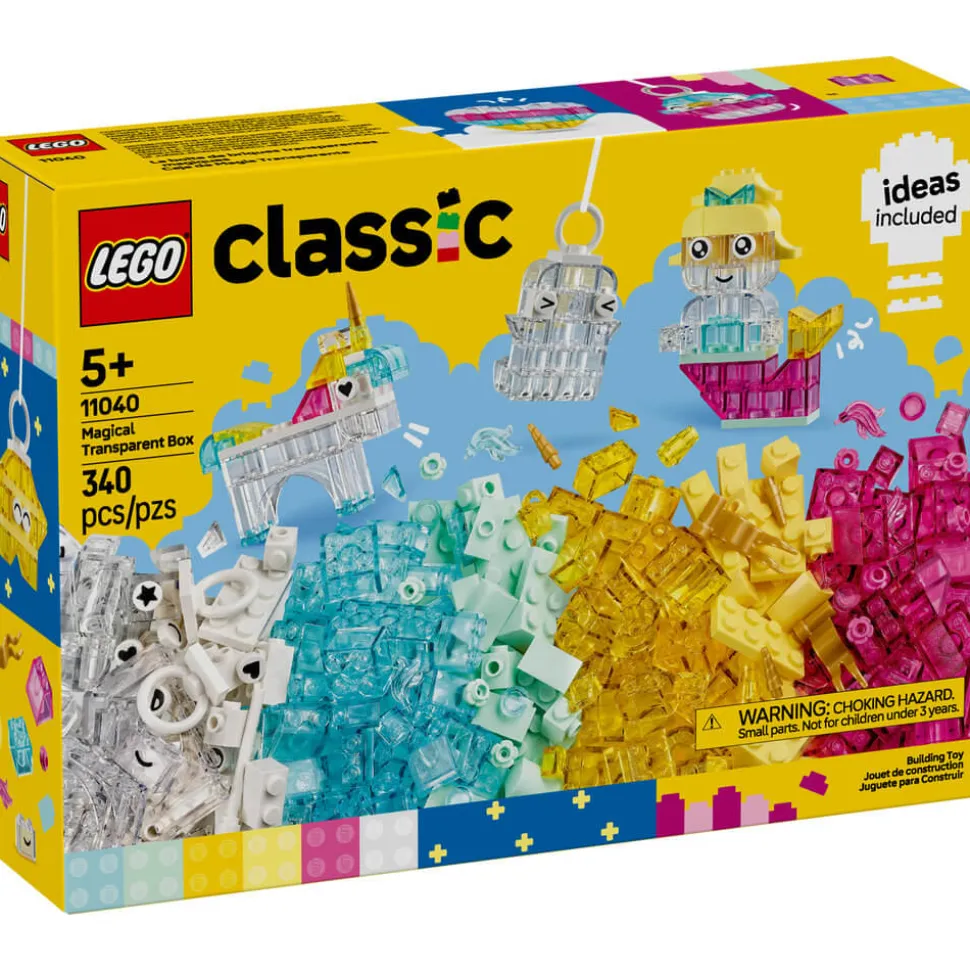 LEGO® Classic Magical Transparent Box 340 Piece Building Kit (11040)