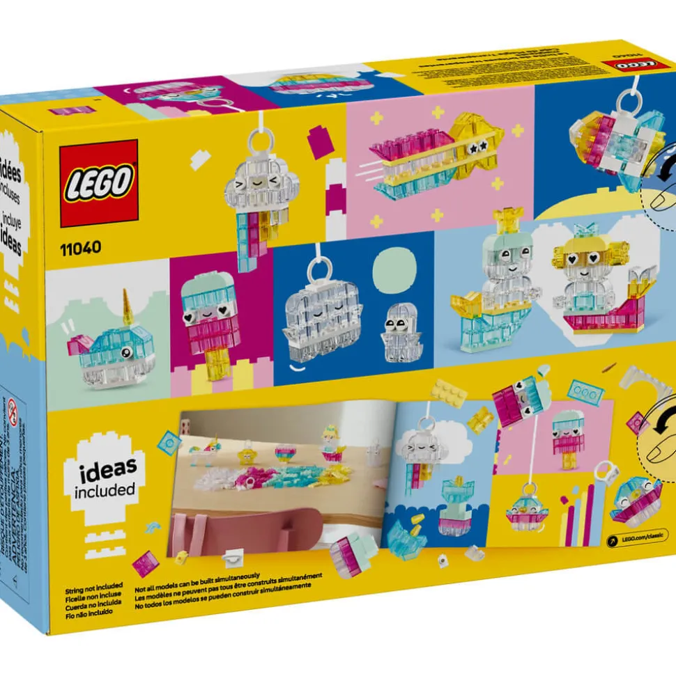 LEGO® Classic Magical Transparent Box 340 Piece Building Kit (11040)