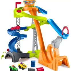 Little People Hot Wheels Spiral Stunt Speedway Playset