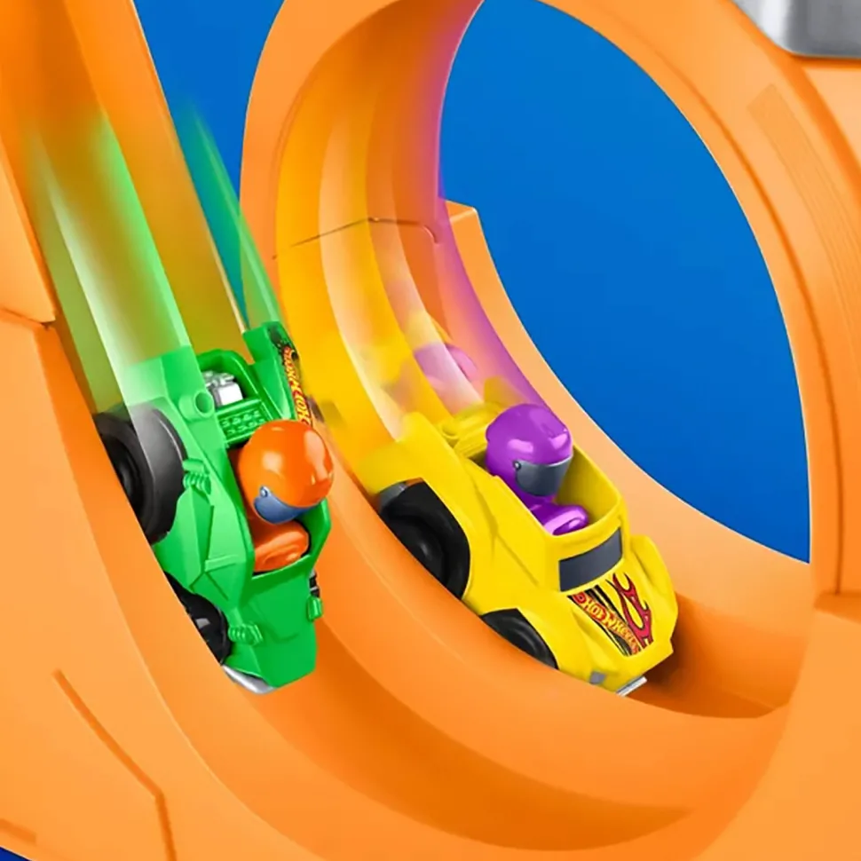 Little People Hot Wheels Spiral Stunt Speedway Playset