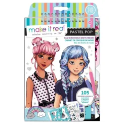 Make It Real Fashion Design Sketchbook: Pastel Pop!