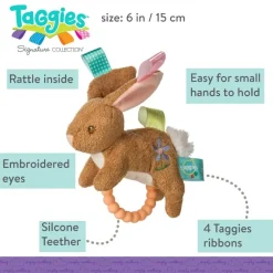 Mary Meyer Taggies Harmony Bunny Teether Rattle