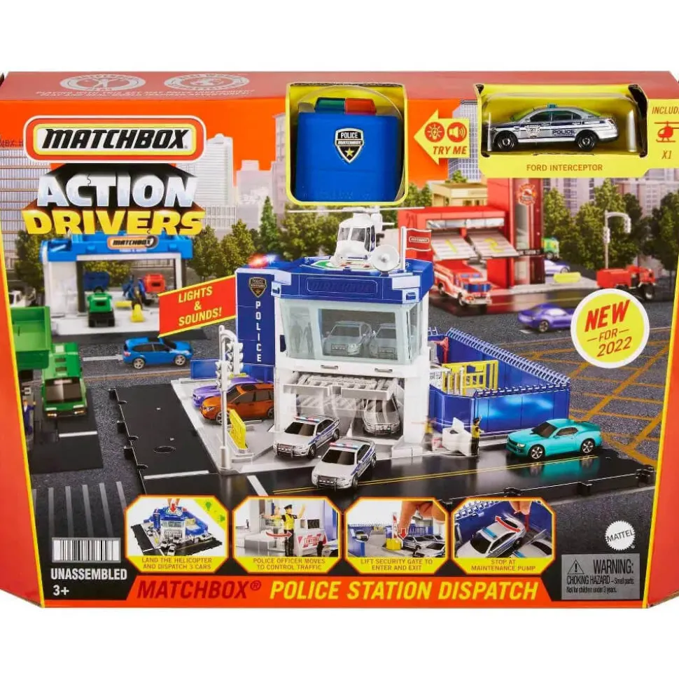 Matchbox Action Drivers Police Station Dispatch Playset