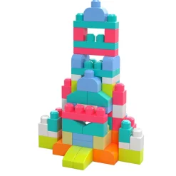 MEGA BLOKS 80 Piece Toy Blocks Big Building Bag