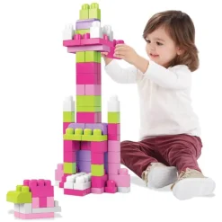 Mega Bloks Big Building Bag (Pink) (80 pieces)