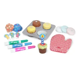 Melissa and Doug Bake and Decorate Wooden Cupcake Play Set