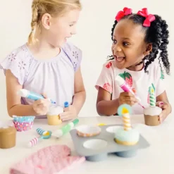 Melissa and Doug Bake and Decorate Wooden Cupcake Play Set