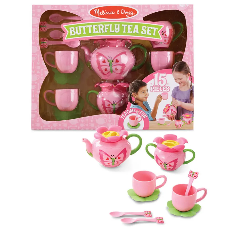 Melissa and Doug Bella Butterfly Pretend Play Tea Set