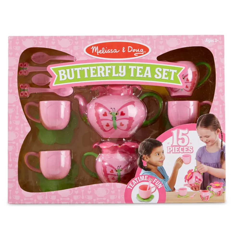 Melissa and Doug Bella Butterfly Pretend Play Tea Set