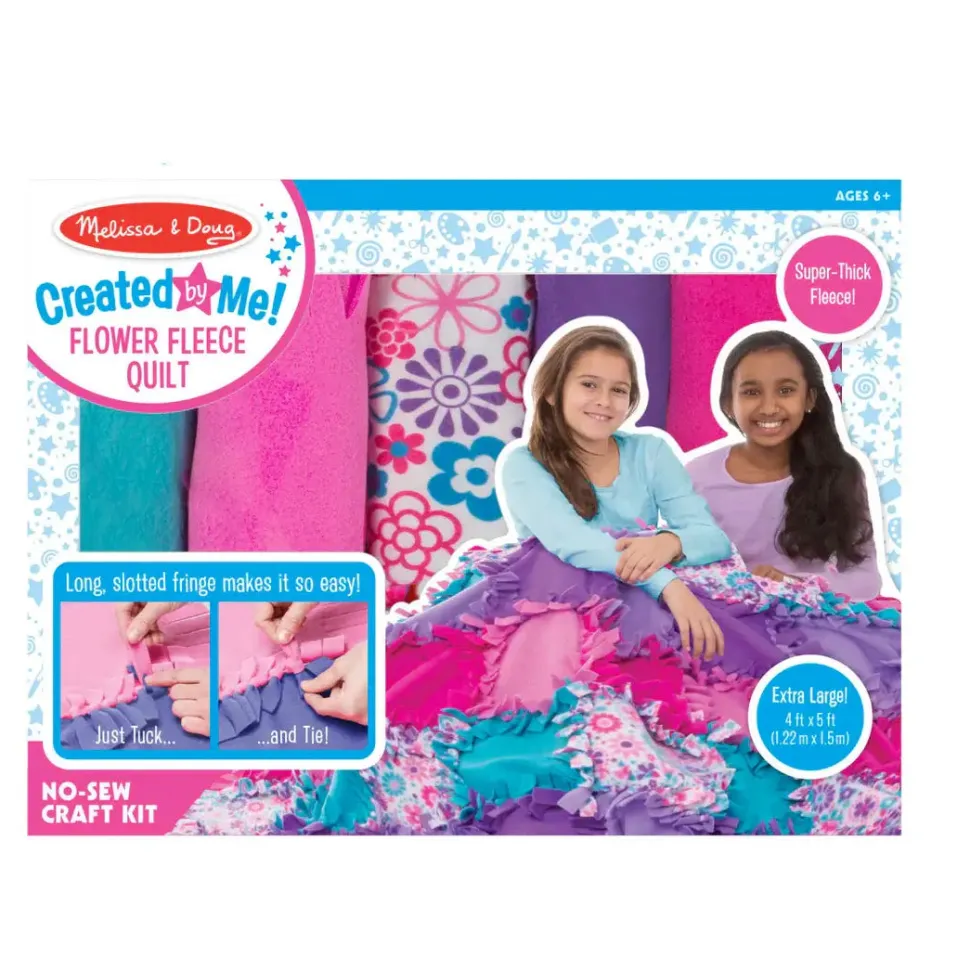 Melissa and Doug Created by Me Flower Fleece Quilt Kit